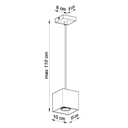 Lustra ar auklu QUAD 1 1xGU10/40W/230V pelēka