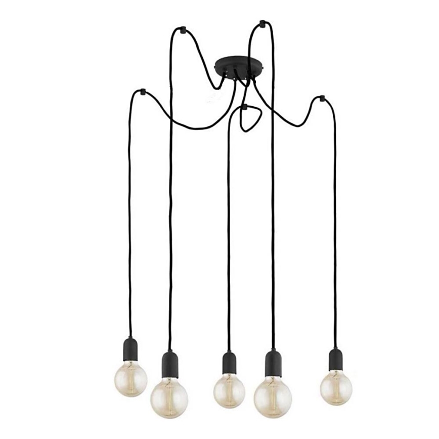 Lustra ar auklu QUALLE 5xE27/60W/230V zirneklis