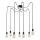 Lustra ar auklu QUALLE 7xE27/60W/230V zirneklis