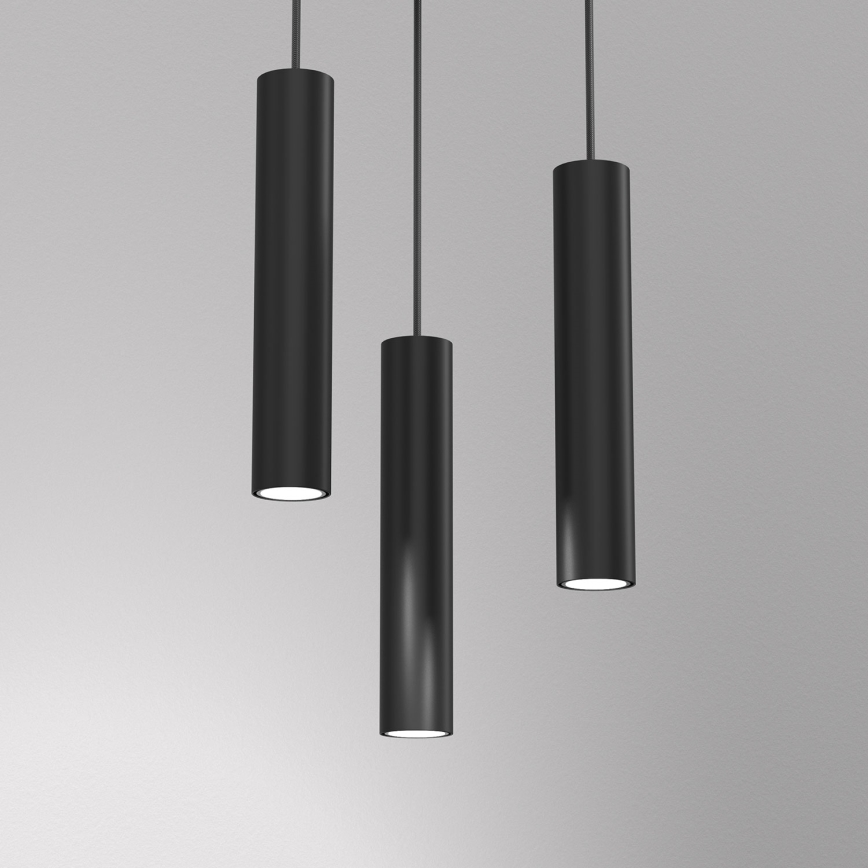 Lustra ar auklu RAITO 3xGU10/8W/230V melna