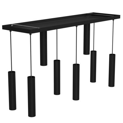 Lustra ar auklu RAITO 8xGU10/8W/230V melna