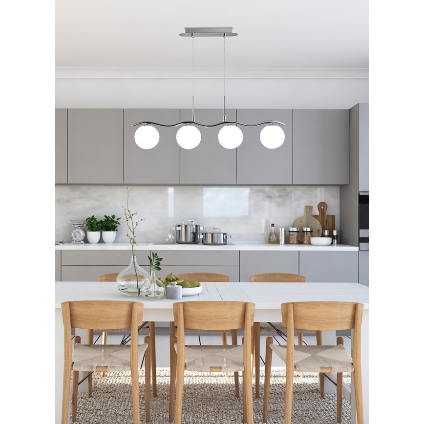 Lustra ar auklu RAMON 4xG9/40W/230V spīdīga hroma