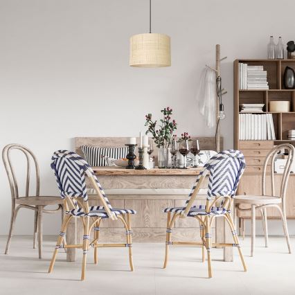 Lustra ar auklu RATTAN 1xE27/60W/230V d. 25 cm rotanga
