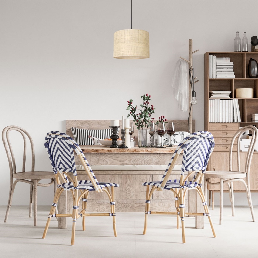 Lustra ar auklu RATTAN 1xE27/60W/230V d. 25 cm rotanga