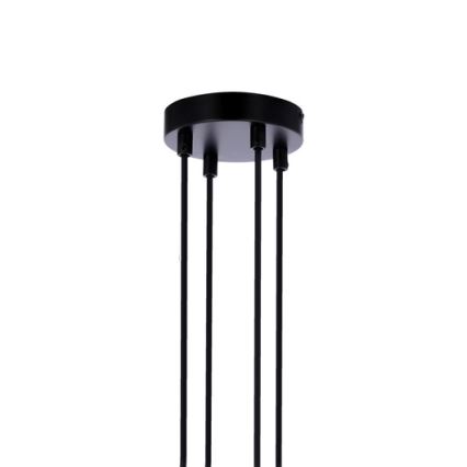 Lustra ar auklu RENO 4xE27/40W/230V melna/brūna