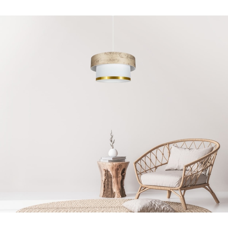 Lustra ar auklu RESSA 1xE27/60W/230V zelta
