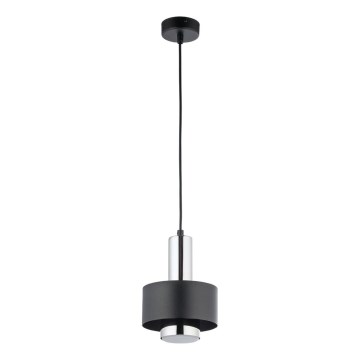 Lustra ar auklu RIF LUX 1xGX53/12W/230V d. 15 cm melna/spīdīgi hromēts
