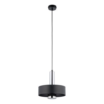 Lustra ar auklu RIF LUX 1xGX53/12W/230V d. 25 cm melna/spīdīgi hromēts