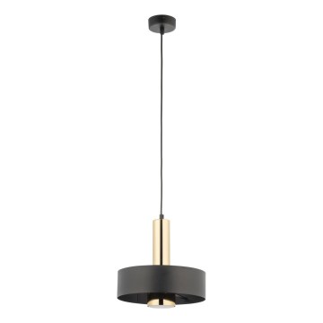 Lustra ar auklu RIF LUX 1xGX53/12W/230V d. 25 cm melna/zelta