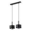 Lustra ar auklu RIF LUX 2xGX53/12W/230V melna/spīdīgi hromēts