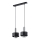 Lustra ar auklu RIF LUX 2xGX53/12W/230V melna/spīdīgi hromēts