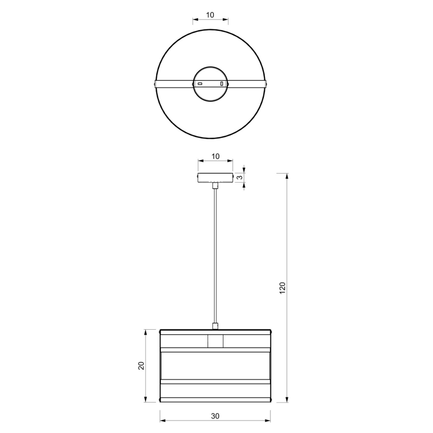 Lustra ar auklu RIM 1xE27/60W/230V melna/zelta