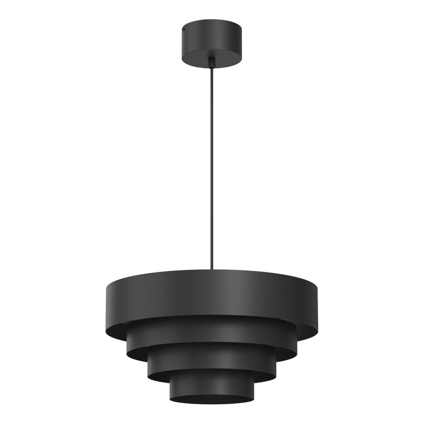 Lustra ar auklu RINGS 1xE27/15W/230V melna
