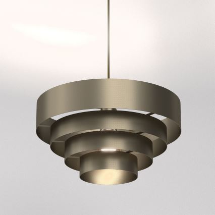 Lustra ar auklu RINGS 1xE27/15W/230V misiņš