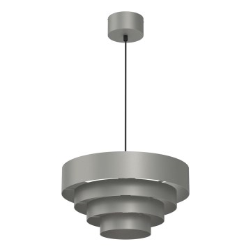 Lustra ar auklu RINGS 1xE27/15W/230V pelēka