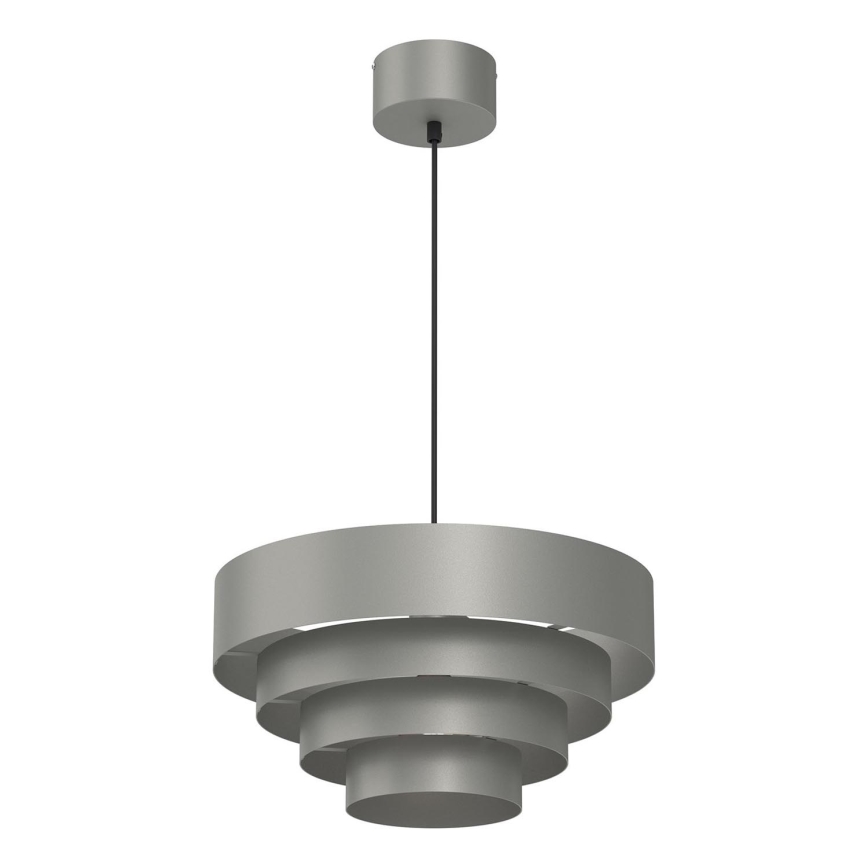 Lustra ar auklu RINGS 1xE27/15W/230V pelēka