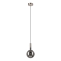 Lustra ar auklu ROLLO 1xE14/5W/230V matēts hroms/dūmakains