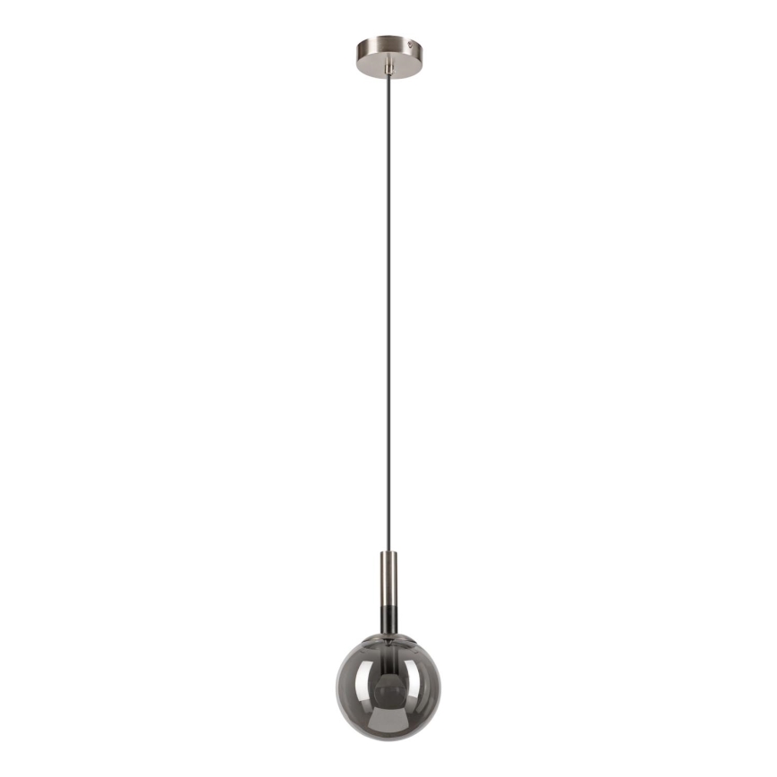 Lustra ar auklu ROLLO 1xE14/5W/230V matēts hroms/dūmakains