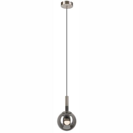 Lustra ar auklu ROLLO 1xE14/5W/230V matēts hroms/dūmakains