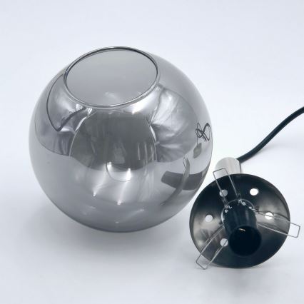 Lustra ar auklu ROLLO 1xE14/5W/230V matēts hroms/dūmakains
