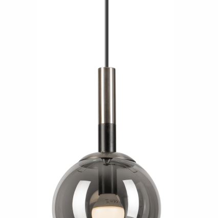 Lustra ar auklu ROLLO 1xE14/5W/230V matēts hroms/dūmakains
