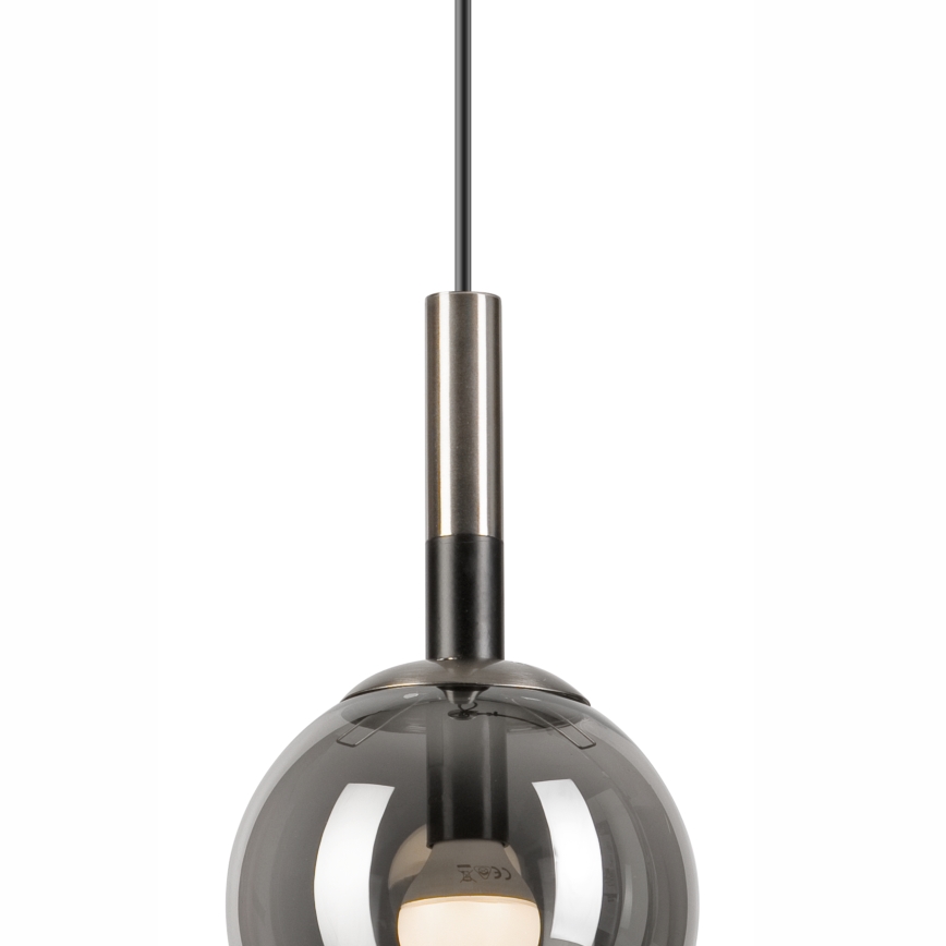 Lustra ar auklu ROLLO 1xE14/5W/230V matēts hroms/dūmakains