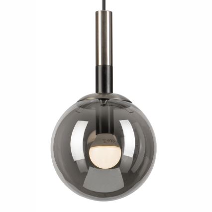 Lustra ar auklu ROLLO 1xE14/5W/230V matēts hroms/dūmakains