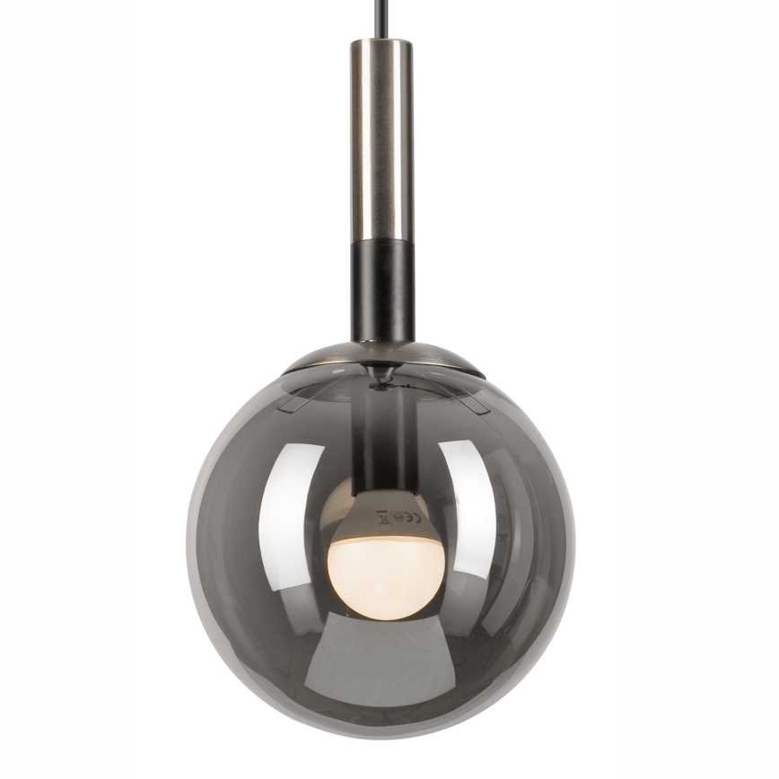 Lustra ar auklu ROLLO 1xE14/5W/230V matēts hroms/dūmakains