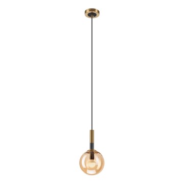 Lustra ar auklu ROLLO 1xE14/5W/230V zelta/dūmakains bēša