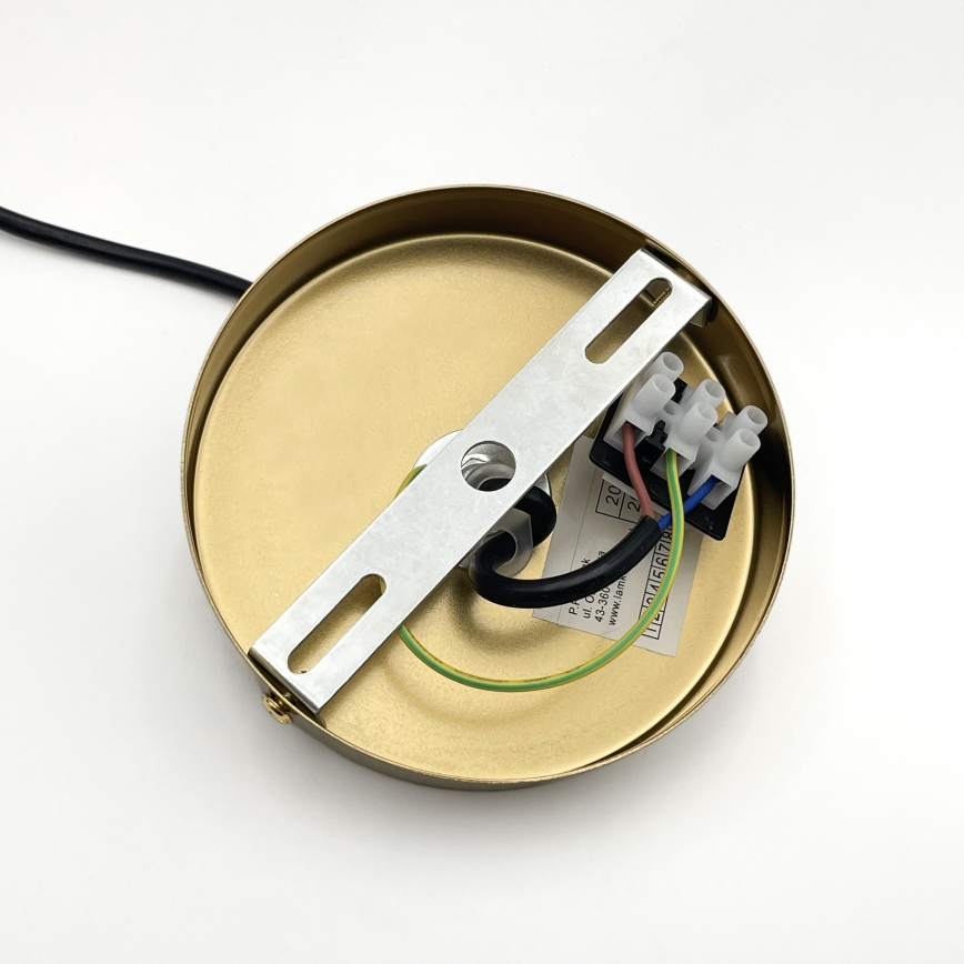 Lustra ar auklu ROLLO 1xE14/5W/230V zelta/dūmakains bēša