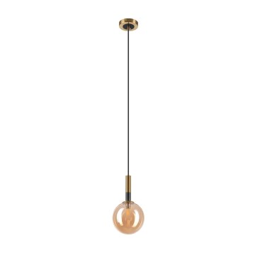 Lustra ar auklu ROLLO 1xG9/5W/230V zelta/dūmakains bēša