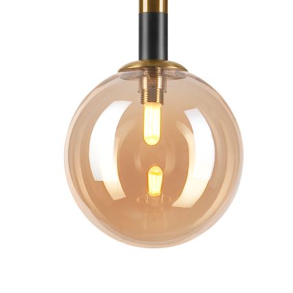 Lustra ar auklu ROLLO 1xG9/5W/230V zelta/dūmakains bēša