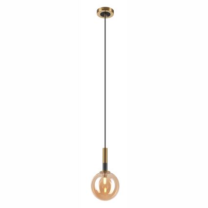 Lustra ar auklu ROLLO 1xG9/5W/230V zelta/dūmakains bēša
