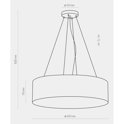 Lustra ar auklu RONDO 4xE27/15W/230V zaļa