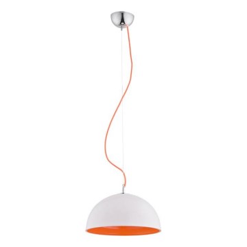 Lustra ar auklu RONNIE 1xE27/15W/230V balta/oranža