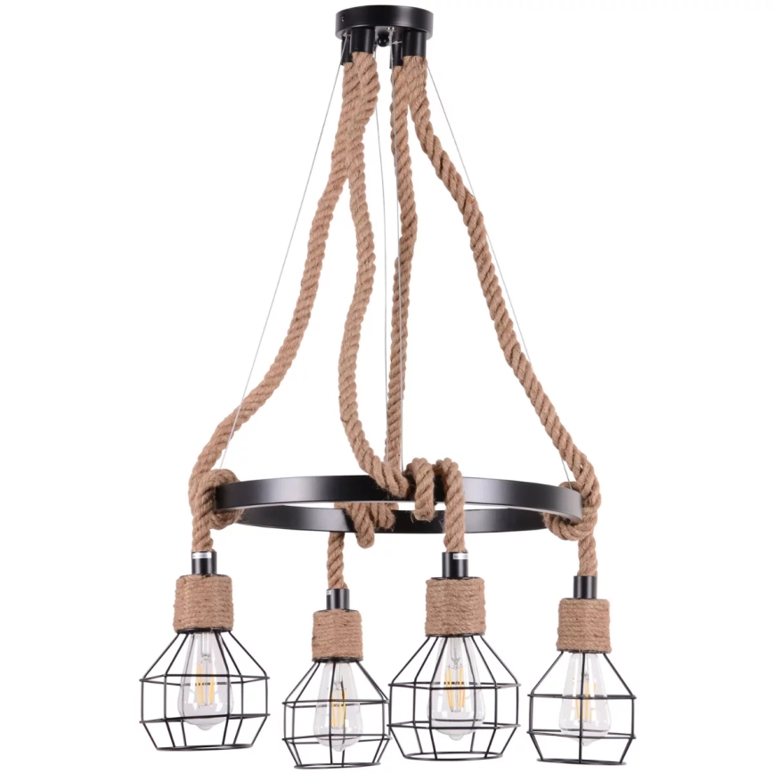 Lustra ar auklu ROPE ALEGRA 4xE27/10W/230V