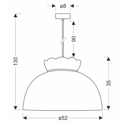 Lustra ar auklu ROSSINI 1xE27/40W/230V