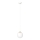 Lustra ar auklu ROYAL 1xE14/10W/230V d. 14 cm balta