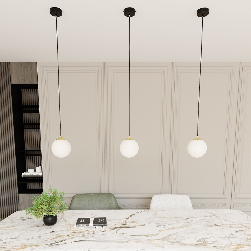 Lustra ar auklu ROYAL 1xE14/10W/230V d. 14 cm melna