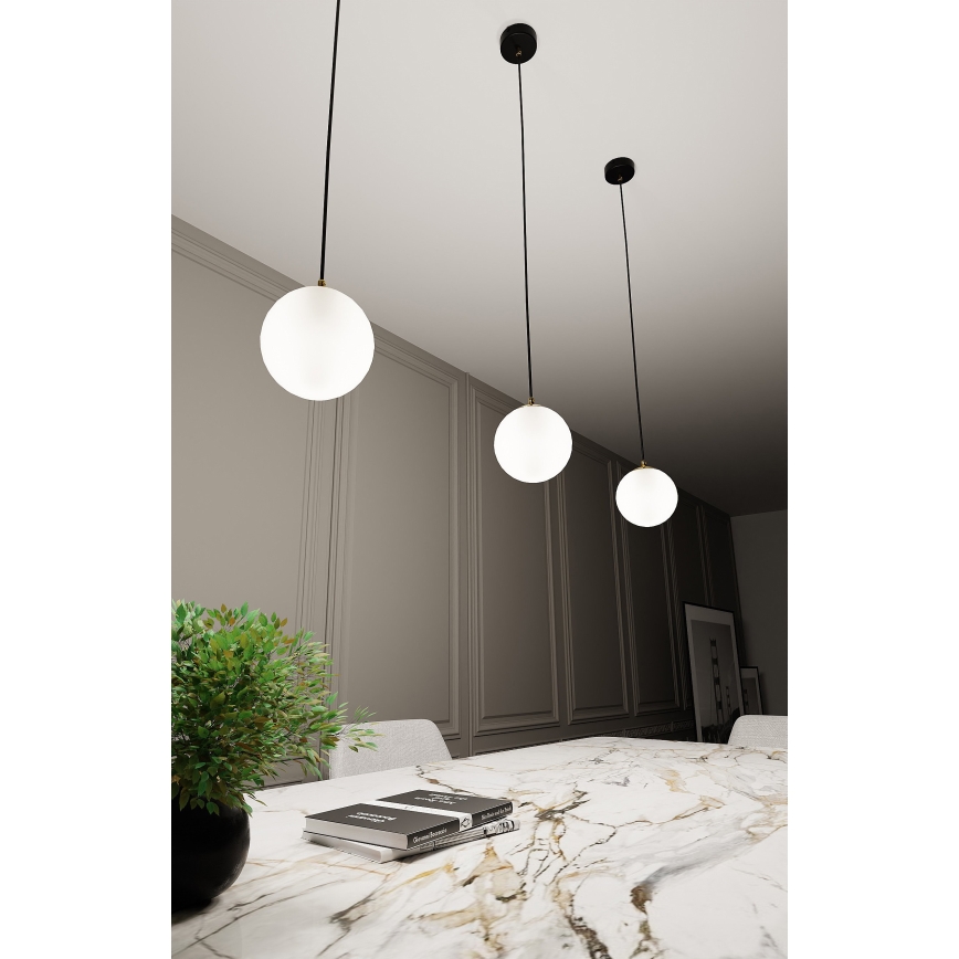 Lustra ar auklu ROYAL 1xE14/10W/230V d. 14 cm melna