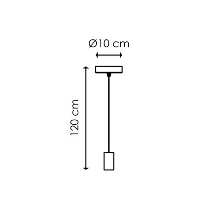 Lustra ar auklu SAGA 1xE27/40W/230V, marmors