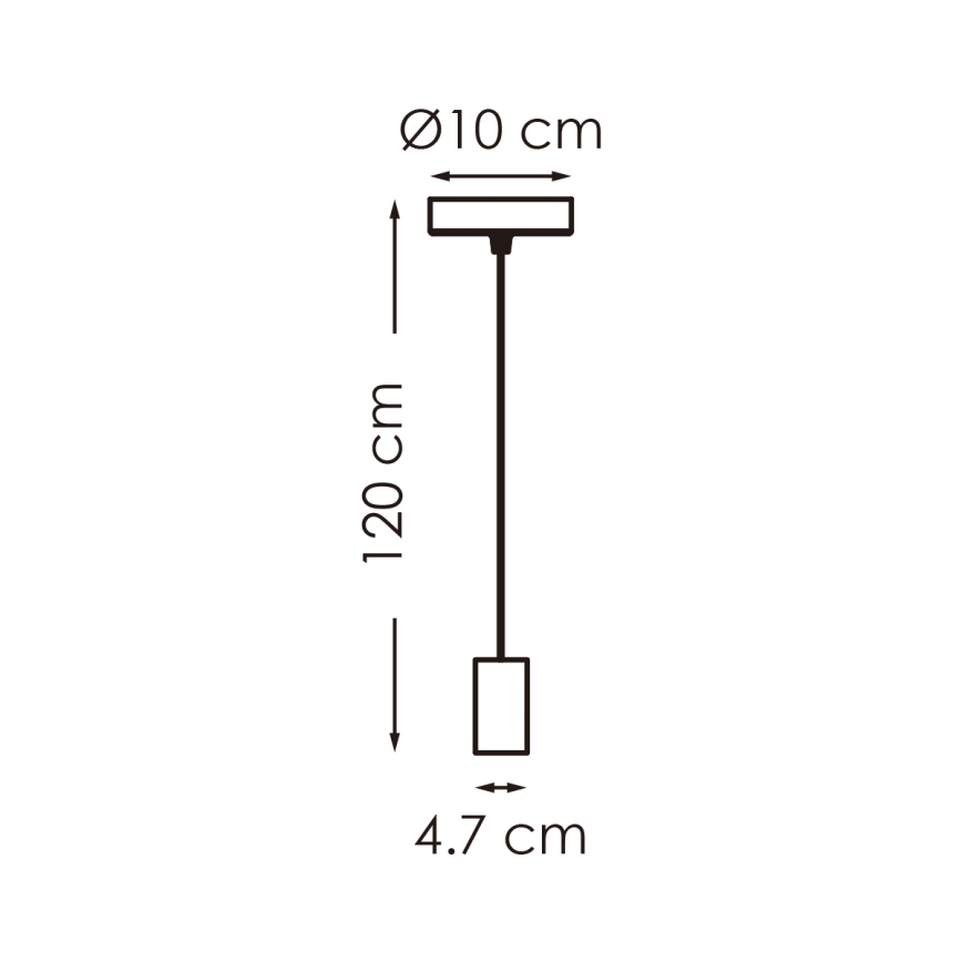 Lustra ar auklu SAGA 1xE27/40W/230V misiņš