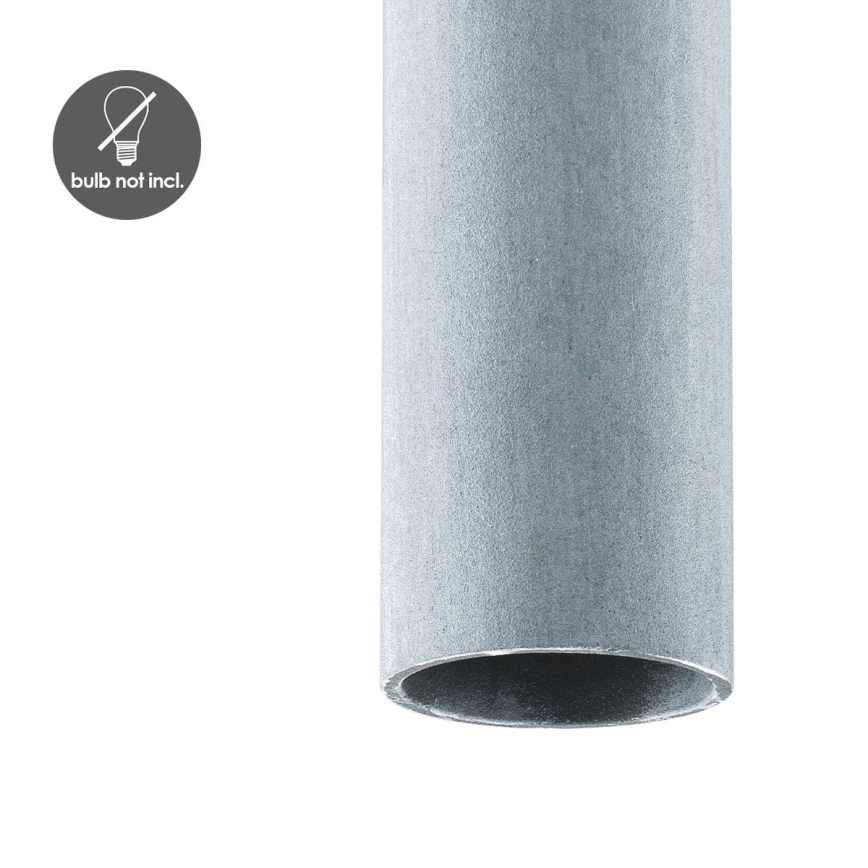 Lustra ar auklu SAGA 1xE27/40W/230V, pelēka