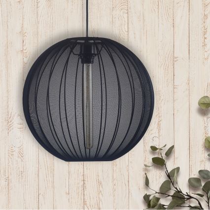 Lustra ar auklu SENSAI 1xE27/20W/230V d. 40 cm melna