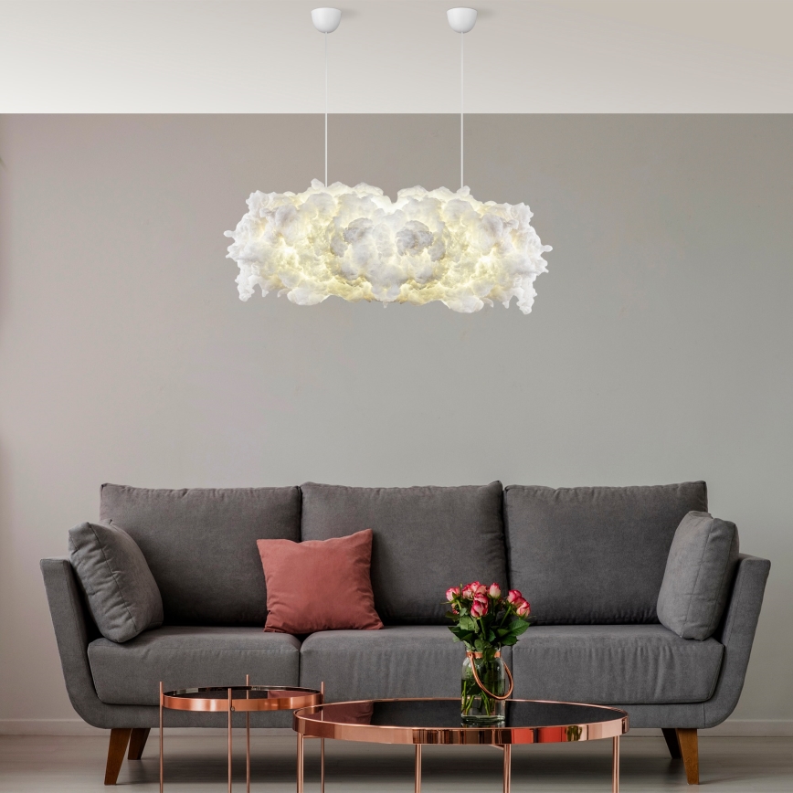 Lustra ar auklu SERENE 1xE27/40W/230V balta