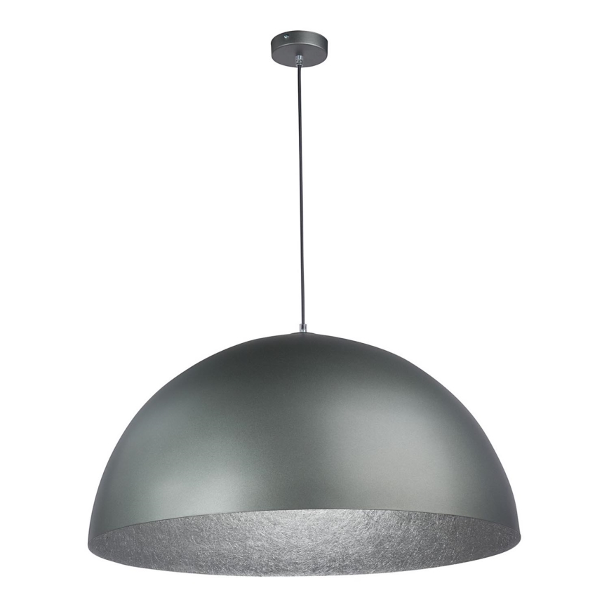 Lustra ar auklu SFERA 1xE27/60W/230V d. 35 cm pelēka/sudraba