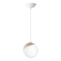 Lustra ar auklu SFERA WOOD 1xE14/40W/230V, balta