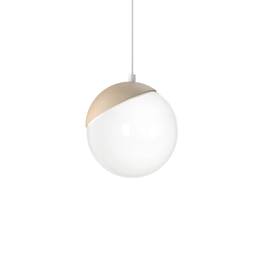 Lustra ar auklu SFERA WOOD 1xE14/40W/230V, balta