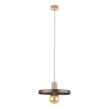 Lustra ar auklu SILA 1xE27/15W/230V d. 30 cm brūna/bēša