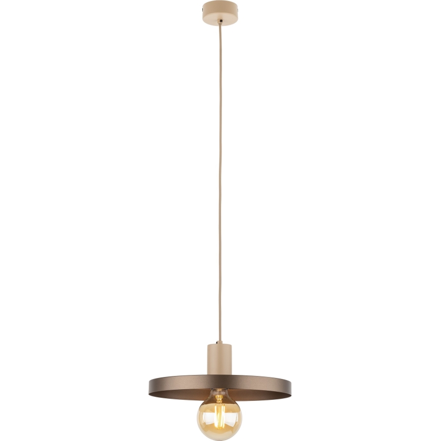 Lustra ar auklu SILA 1xE27/15W/230V d. 30 cm brūna/bēša